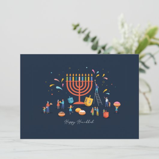 Hanukkah Douane Kaart (Staand voorkant)