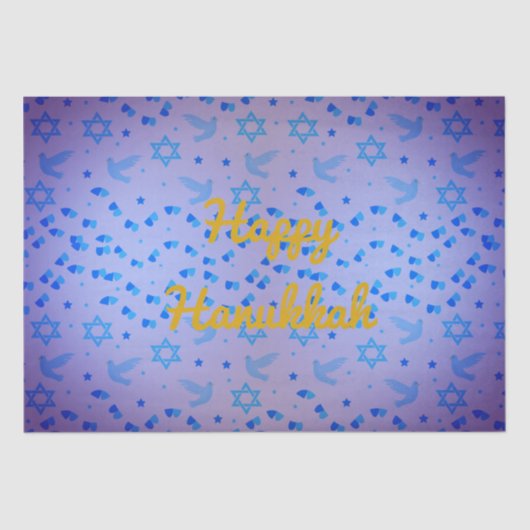 HANUKKAH Dove Tissue Paper personaliseren Tissuepapier (Voorkant)