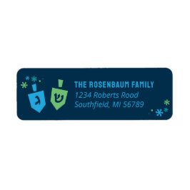 Hanukkah Draai-tol Feest Terug Adres Labels