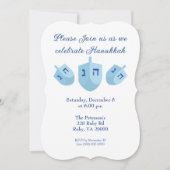 Hanukkah Draai-tops Feest Kaart (Voorkant)