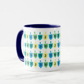 Hanukkah Draaietop Feest Mug Mok (Voorkant links)