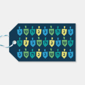 Hanukkah Draaietop Feestcadeaukaart Cadeaulabel (Achterkant Horizontaal)