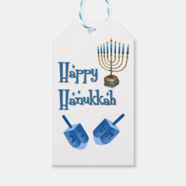 Hanukkah Draaijtoppen Cadeaulabel
