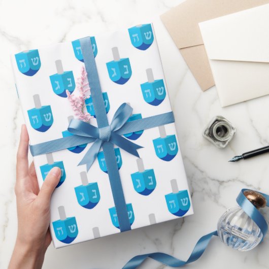 Hanukkah-draaitol  cadeaupapier (Geschenken)