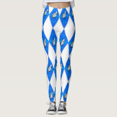 Hanukkah Dreidel Argyle Pattern Leggings (Voorkant)