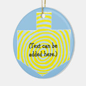 Hanukkah Dreidel/Blue/Yellow Circle Ornament (Links)