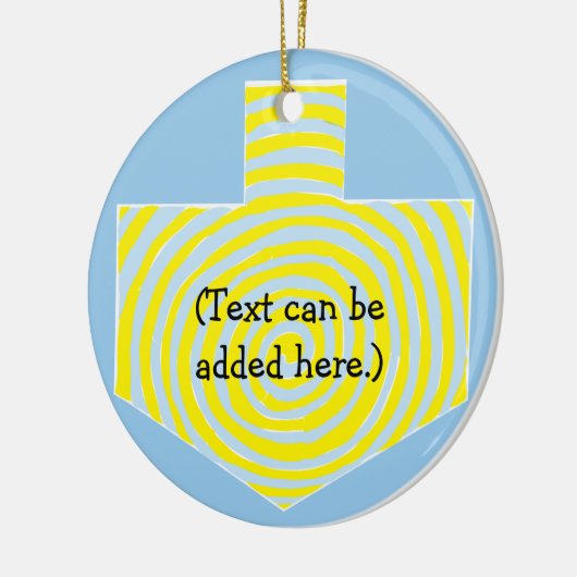 Hanukkah Dreidel/Blue/Yellow Circle Ornament (Links)