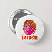 HANUKKAH DREIDEL BORN TO SPIN GIFT RONDE BUTTON 5,7 CM (Voorkant /achterkant)