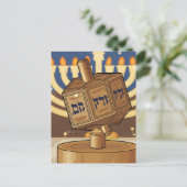 Hanukkah Dreidel Briefkaart (Staand voorkant)
