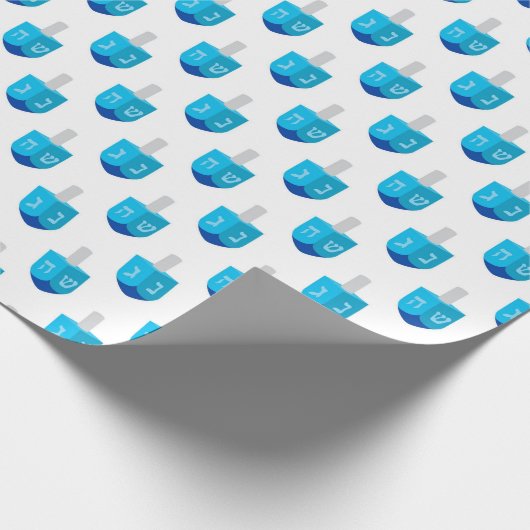 Hanukkah Dreidel Cadeaupapier (Hoek)