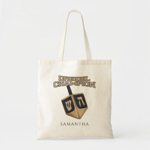 Hanukkah Dreidel Champion Aangepaste Gag Tote Bag