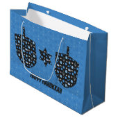 Hanukkah Dreidel Cutout Large Cadeautasje (Voorkant Gekanteld)
