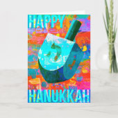 Hanukkah Dreidel Feestdagen Kaart (Voorkant)