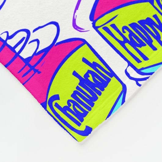 Hanukkah Dreidel Fleece Deken (Hoek)