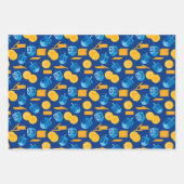 Hanukkah Dreidel Game Gelt Dark Blue Inpakpapier Vel (Voorkant)