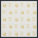 Hanukkah DREIDEL | GOLD Peace Love Joy Stof<br><div class="desc">Elegant GOLD kleurde DREIDEL Fabric om Hanukkah te vieren. Design shows een model met PEACE LOVE JOY in een getild patroon. De tekst is ,  zodat kunt u met tekst van gelijkaardige lengte vervangen. Ideaal voor al je Chanoekahfeesten. Ook beschikbaar in BLUE.</div>