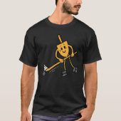 Hanukkah Dreidel Ice Hockey Chanukah Joodse Mannen T-shirt (Voorkant)