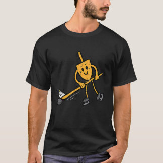 Hanukkah Dreidel Ice Hockey Chanukah Joodse Mannen T-shirt