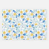 Hanukkah Dreidel Jewish Holiday Pattern Waterverf Inpakpapier Vel (Voorkant)