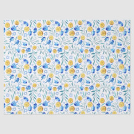 Hanukkah Dreidel Jewish Holiday Pattern Waterverf Tissuepapier