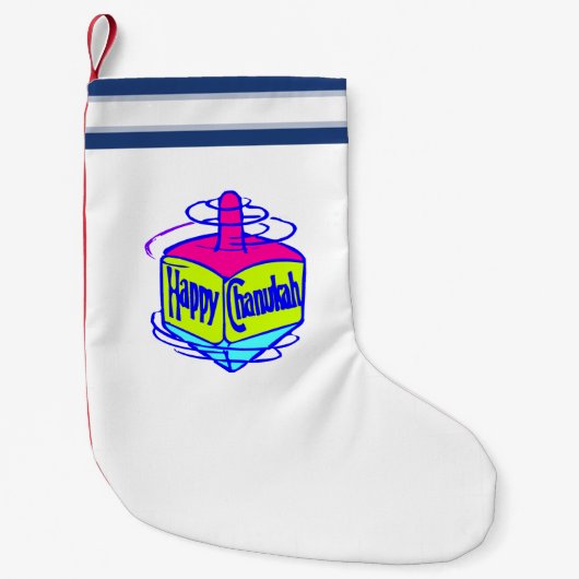 Hanukkah Dreidel Kleine Kerstsok (Voorkant)