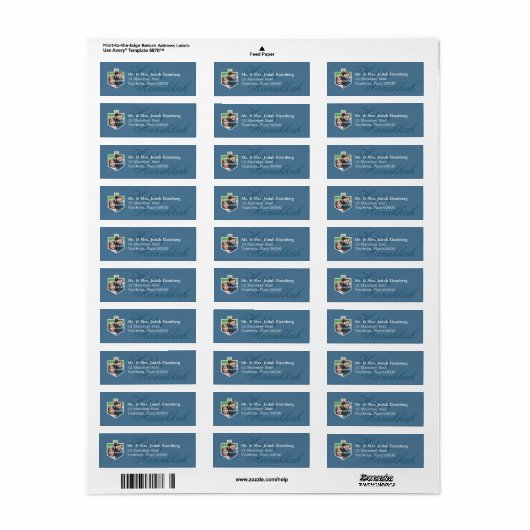 Hanukkah Dreidel Lijst Return Address Label (Full Sheet)