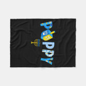 Hanukkah Dreidel Matching Family Party Pajama Ppy Fleece Deken (Voorkant (Horizontaal))