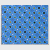 Hanukkah dreidel menorah cadeaupapier (Vlak)