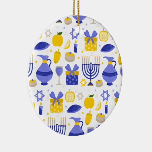 hanukkah dreidel menorah keramisch ornament (Rechts)