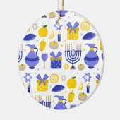 hanukkah dreidel menorah keramisch ornament (Links)