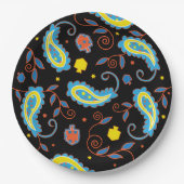 Hanukkah Dreidel Paisley Design Papieren Bordje (Voorkant)