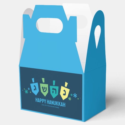 Hanukkah Dreidel Party Favor Boxes Bedankdoosjes (Geopend)