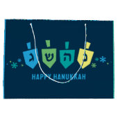 Hanukkah Dreidel Party Gift Bag Groot Cadeauzakje (Achterkant)