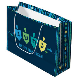 Hanukkah Dreidel Party Gift Bag Groot Cadeauzakje