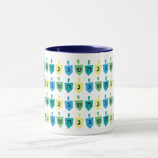 Hanukkah Dreidel Party Mug Mok (Midden)