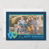 Hanukkah Dreidel Party Personalized Greeting Card Feestdagenkaart (Voorkant)