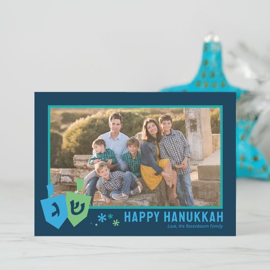Hanukkah Dreidel Party Personalized Greeting Card Feestdagenkaart