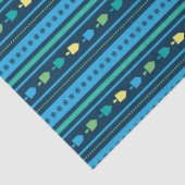 Hanukkah Dreidel Party Stripe Tissue Paper Tissuepapier (Detail)