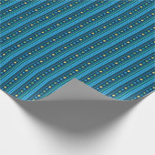 Hanukkah Dreidel Party Stripe Wrapping Paper Cadeaupapier (Hoek)