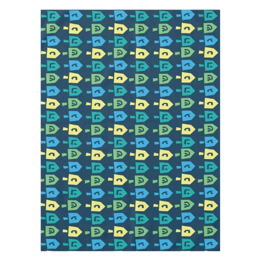 Hanukkah Dreidel Party Tablecloth Tafelkleed (Voorkant)
