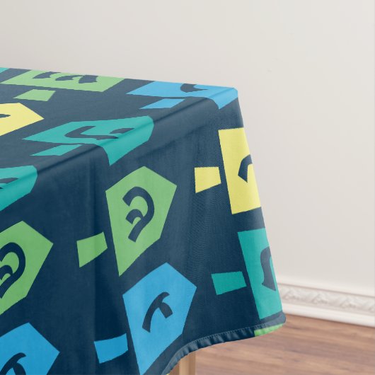 Hanukkah Dreidel Party Tablecloth Tafelkleed (Voorbeeld)