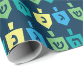Hanukkah Dreidel Party Wrapping Paper Cadeaupapier (Rol Hoek)