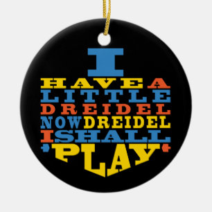 Hanukkah "Dreidel Play"/Circle Ornament