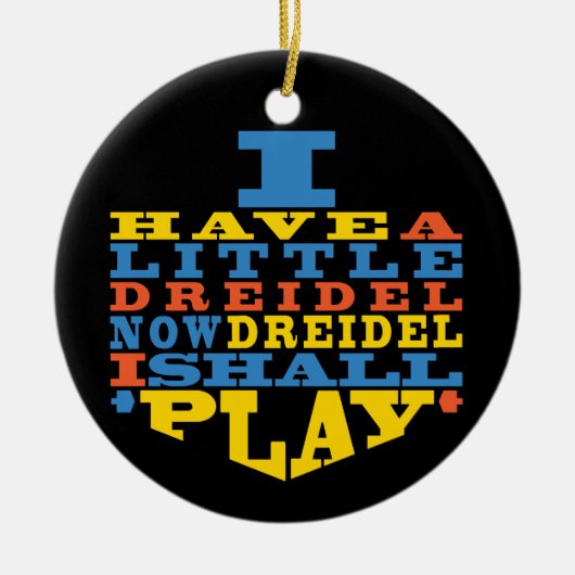 Hanukkah "Dreidel Play"/Circle Ornament (Voorkant)