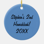 Hanukkah "Dreidel Play"/Circle Ornament (Achterkant)