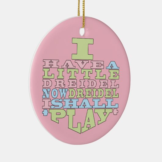 Hanukkah "Dreidel Play"/Circle Ornament (Rechts)