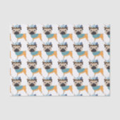 Hanukkah Dreidel Pug (aanpasbaar) Tissuepapier (Voorkant)