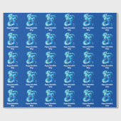 Hanukkah Dreidel Spinning Name  Cadeaupapier (Vlak)