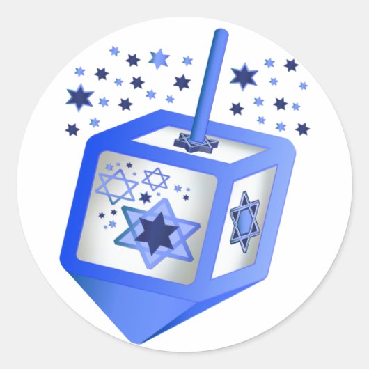 Hanukkah Dreidel Sticker (Voorkant)