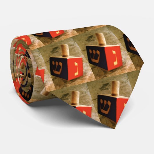 Hanukkah Dreidel Stropdas (Opgerold)